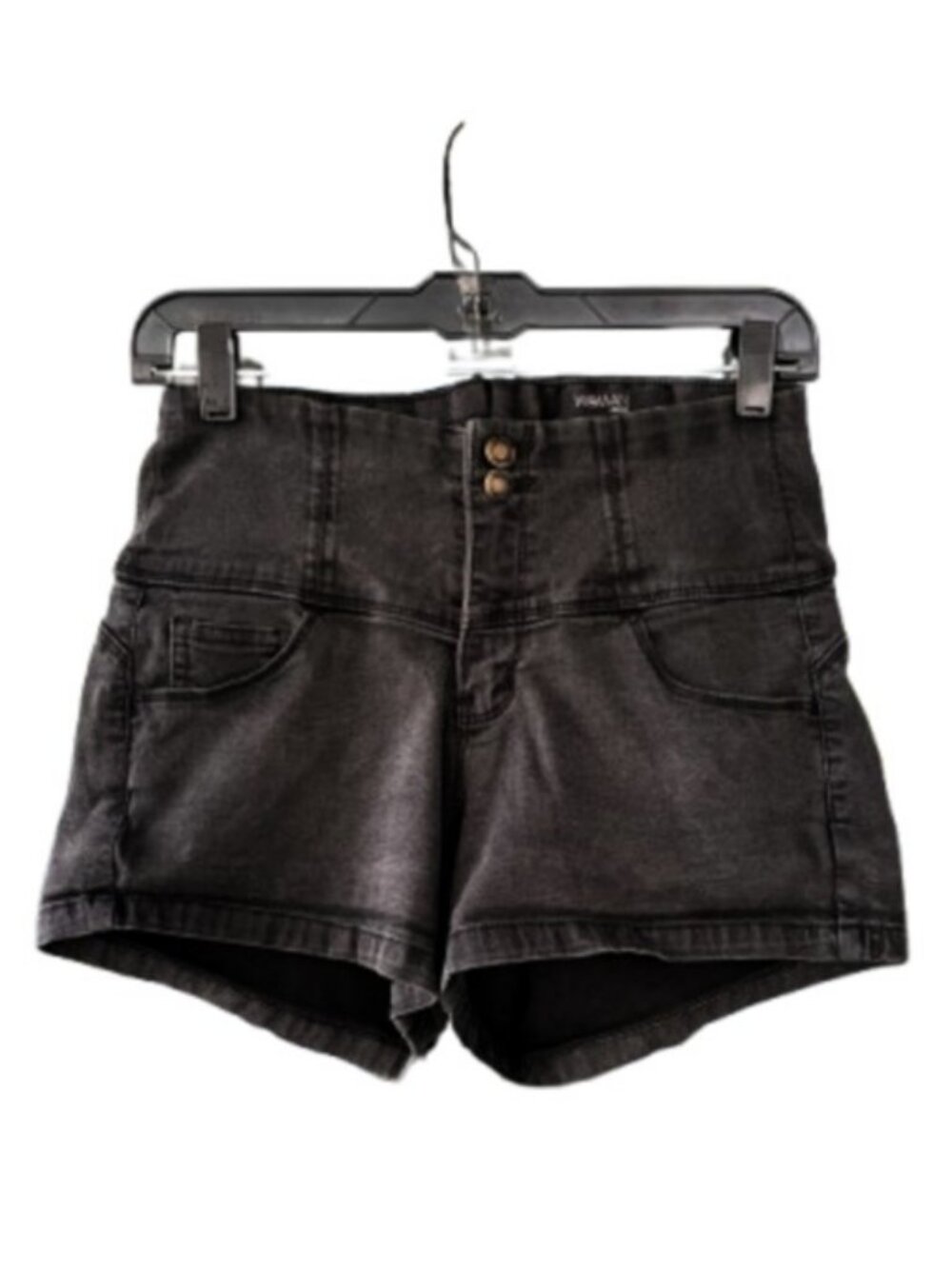 SM Woman Jeans high waist denim shorts dark grey women's size XS